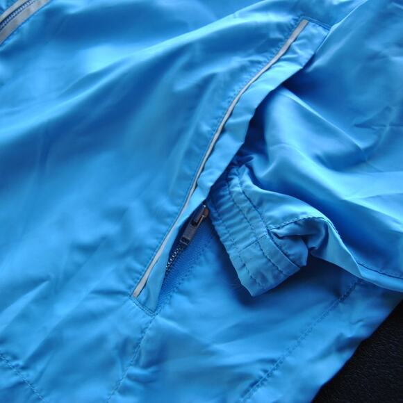 Banana Republic Large Blue Raincoat w/ Hide Away Hood - Picture 5 of 7